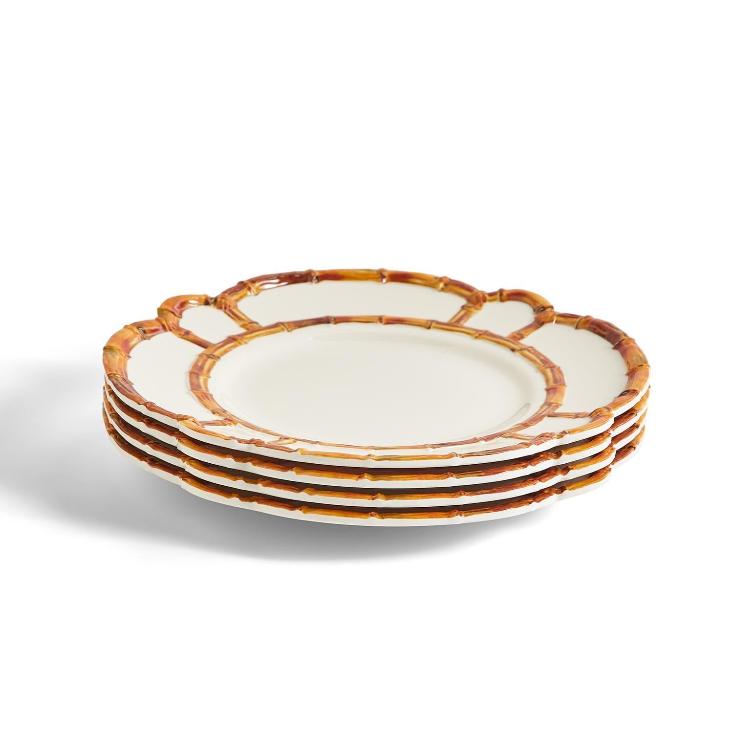 Bamboo Melamine Dinner Plate