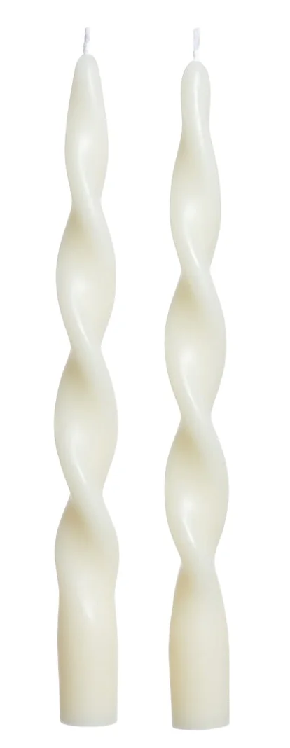 Ivory Twist Candles