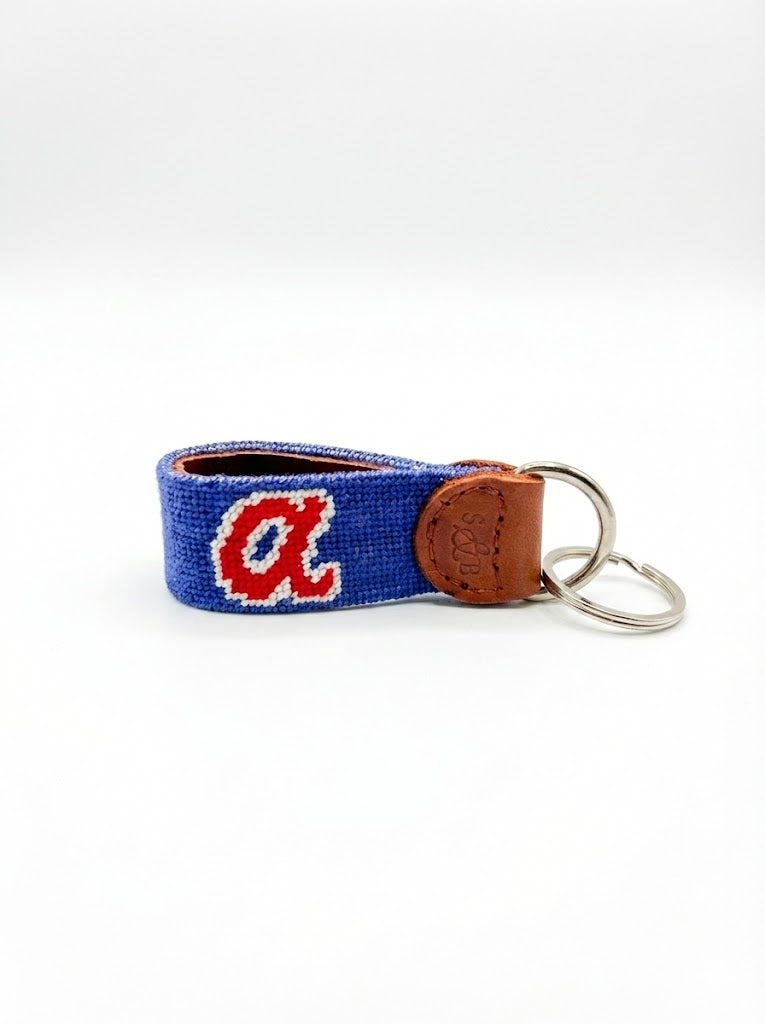 Atlanta Braves Cooperstown Needlepoint Key Fob
