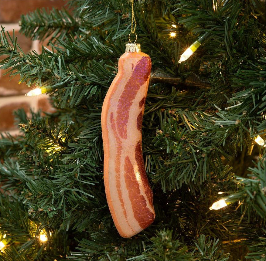 Glittered Bacon Ornament