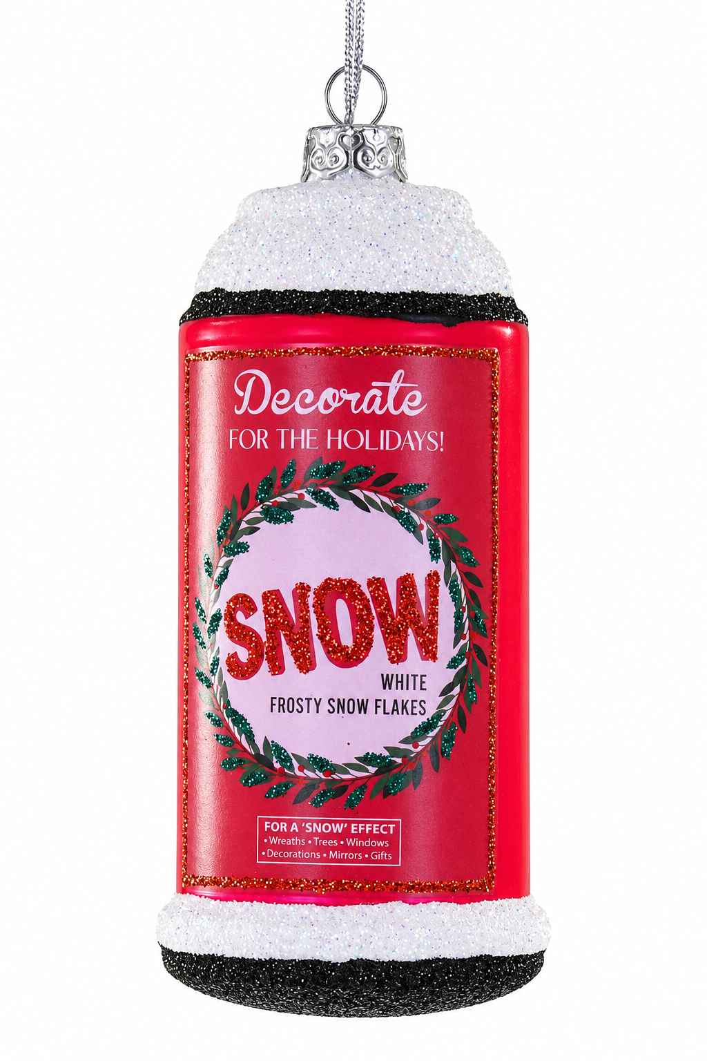 VINTAGE SPRAY SNOW ORNAMENT