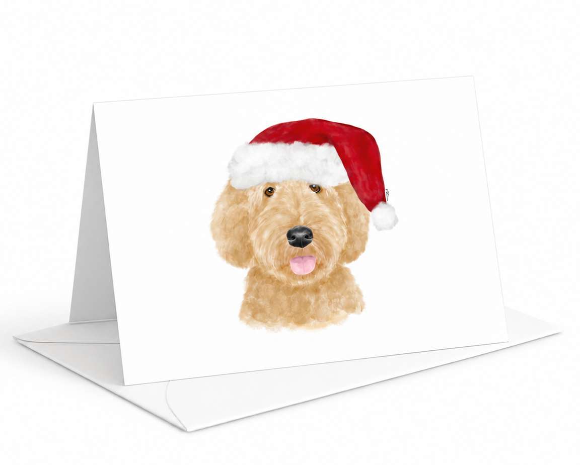 Santa Labradoodle Notecards