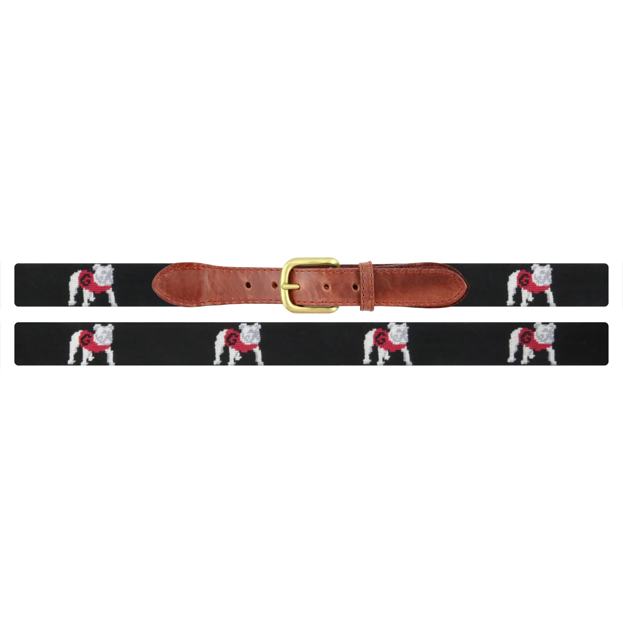 Georgia Needlepoint Standing Dog Belt