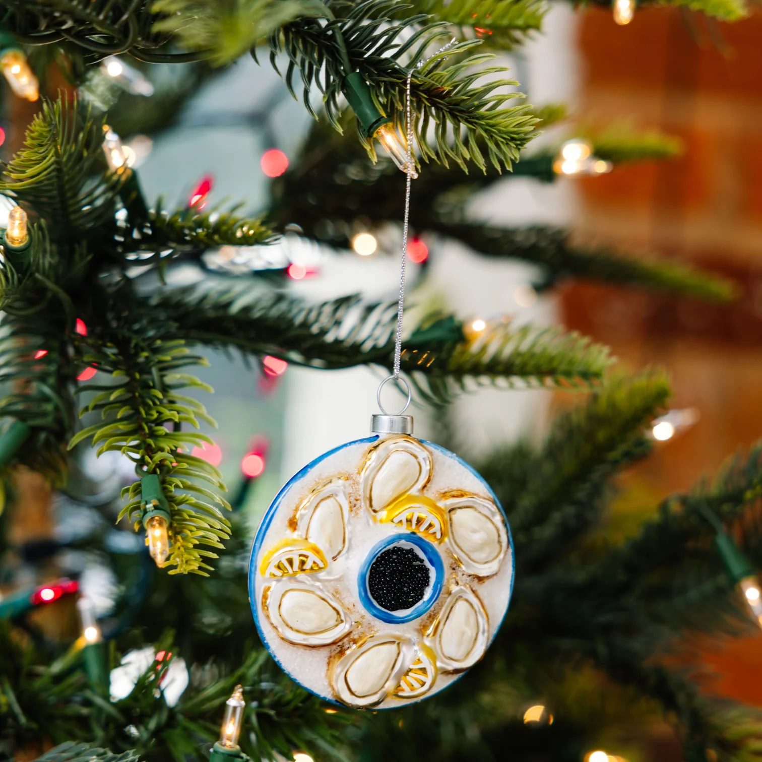 Plated Oyster Ornament