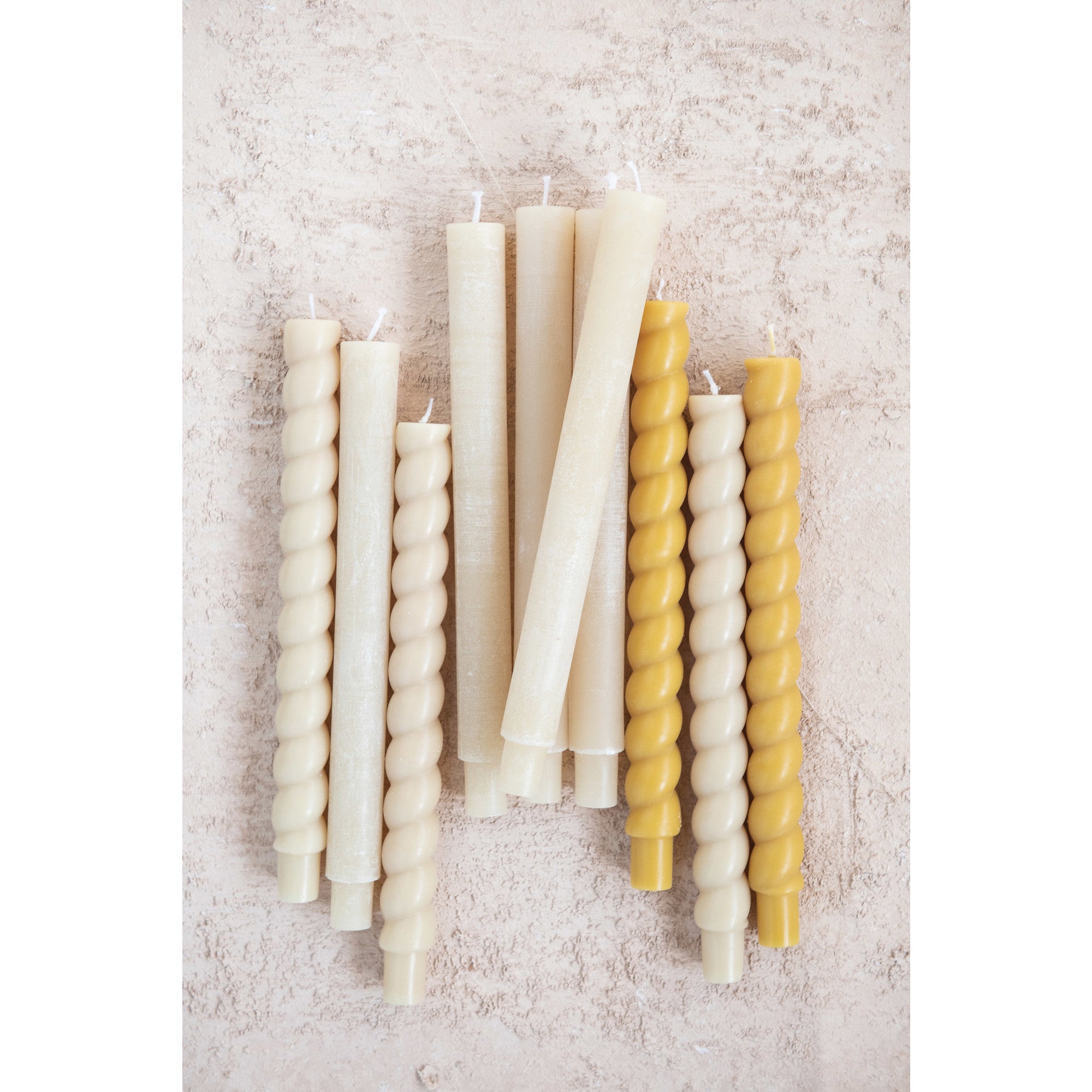 Unscented Twisted Taper Candles - Set of 2