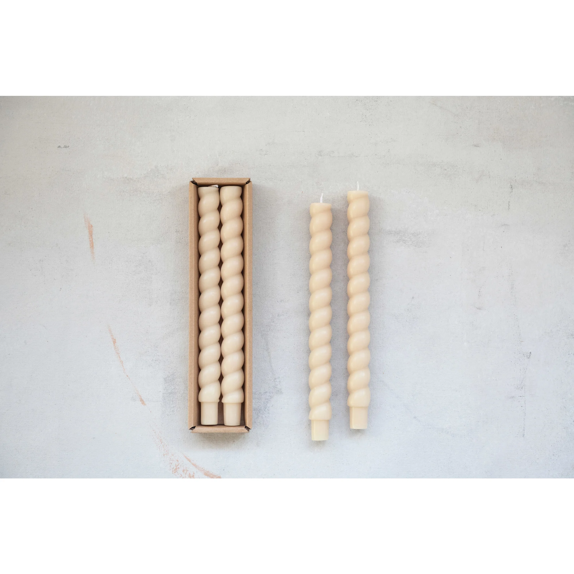 Unscented Twisted Taper Candles - Set of 2