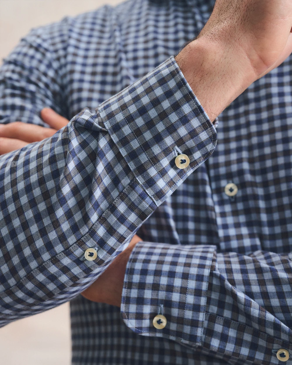 AMALFI GINGHAM Top Shelf Cotton Button Down Shirt
