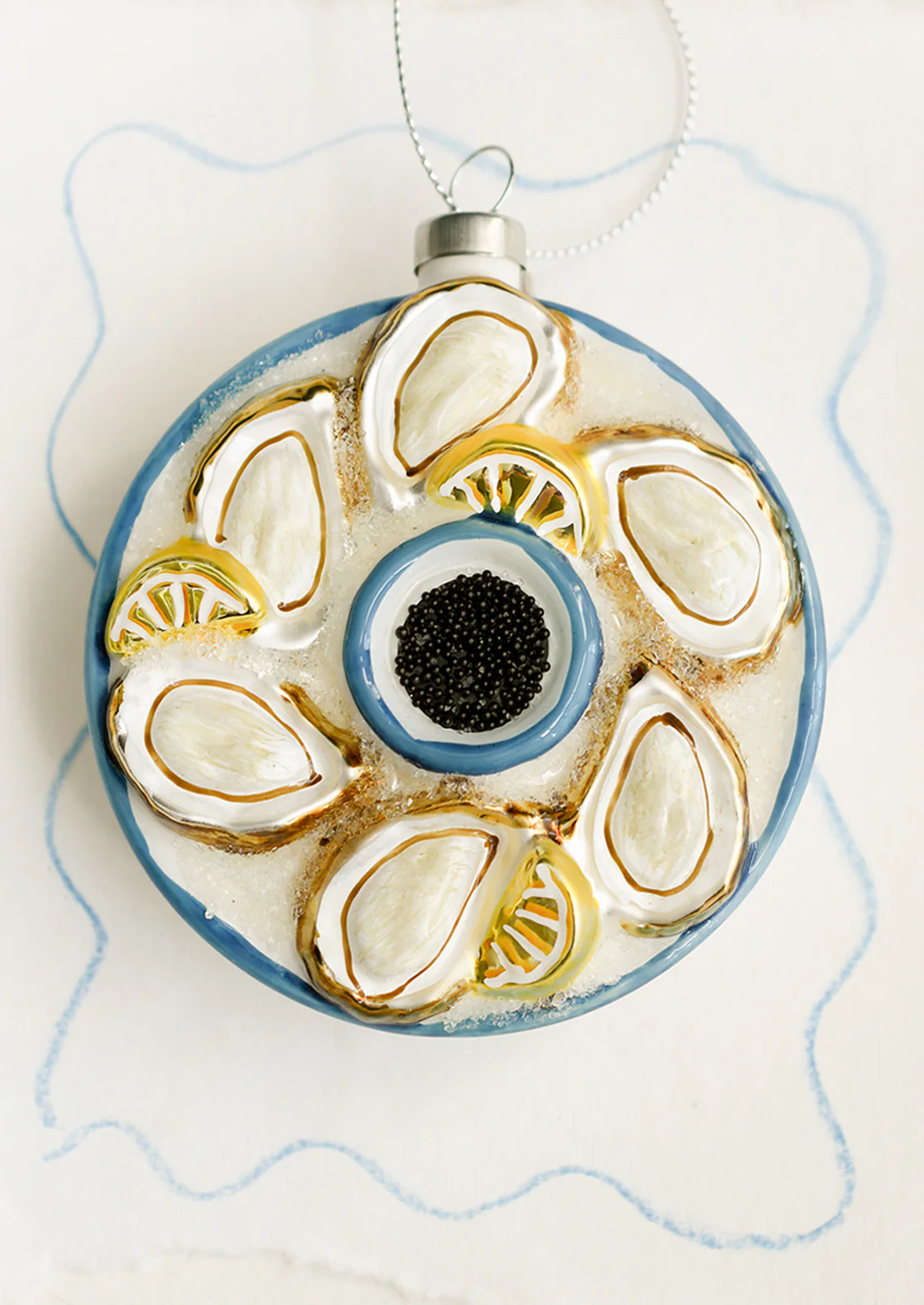 Plated Oyster Ornament