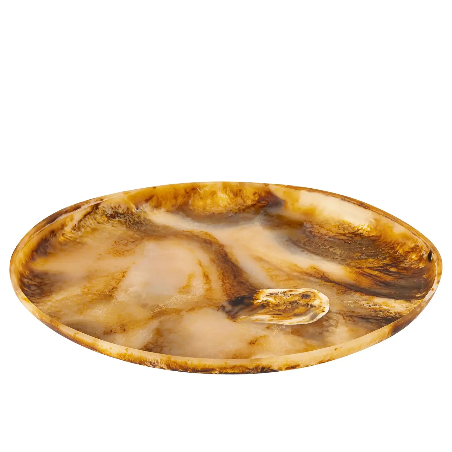 Tortoiseshell Resin Tray Dia 23.6"