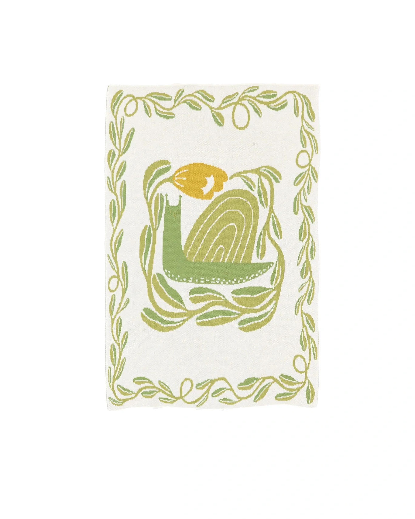 Snail Trail Knit Mini Blanket - Meadow