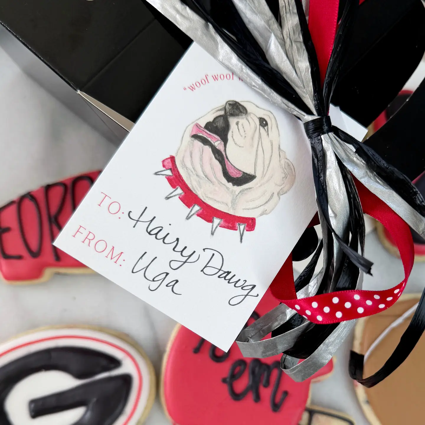 Red Bulldog Gift Tags