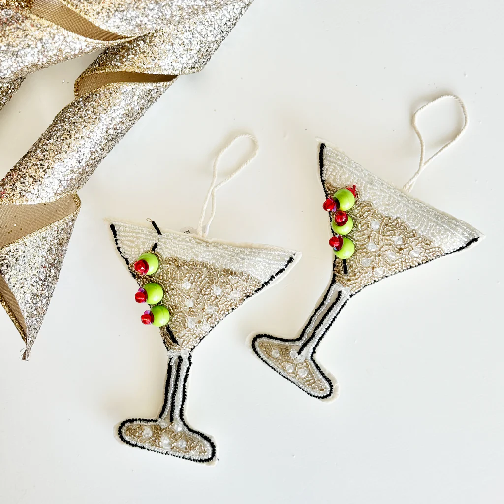 Sequin Martini Ornament