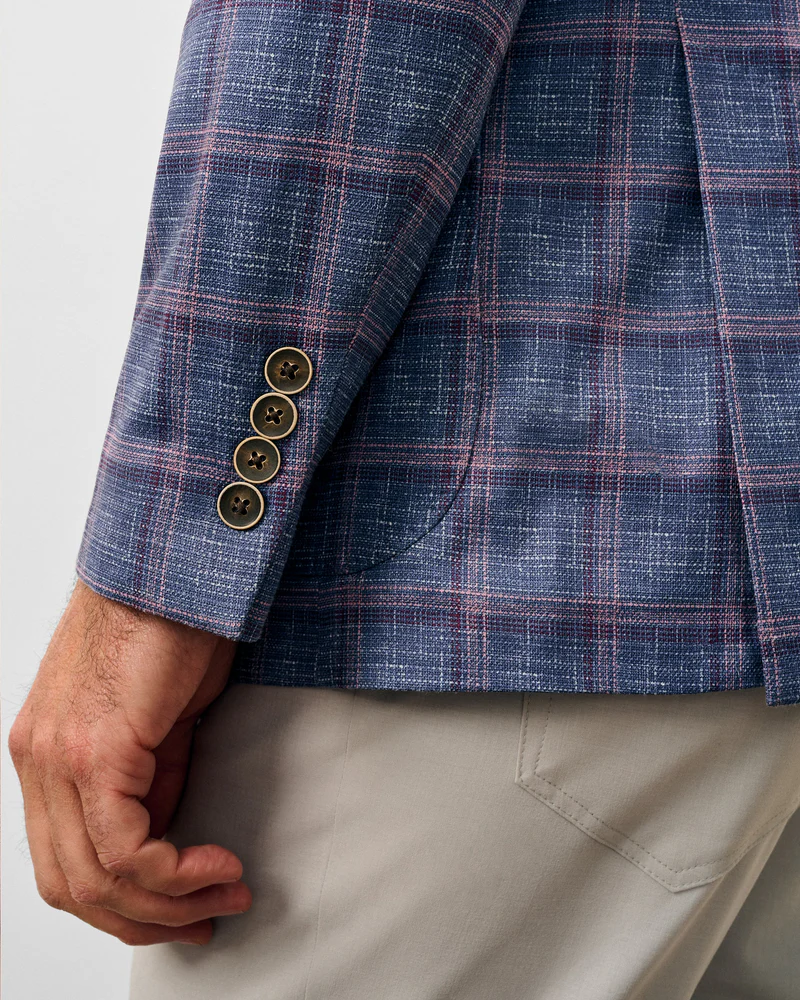 Polanco Printed Pane Printed Knit Stretch Sport Coat