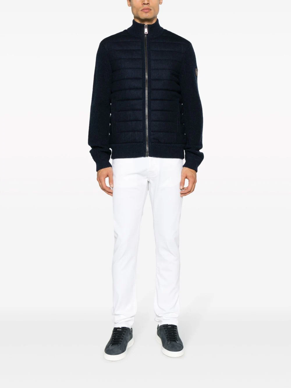 Wool-Cashmere Hybrid Full-Zip Sweater