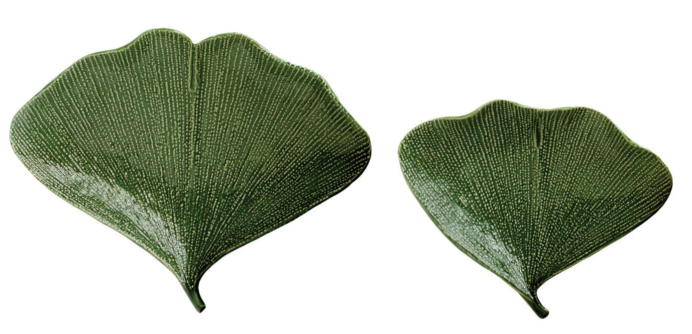 Gingko Leaf Shaped Plates - Set of 2