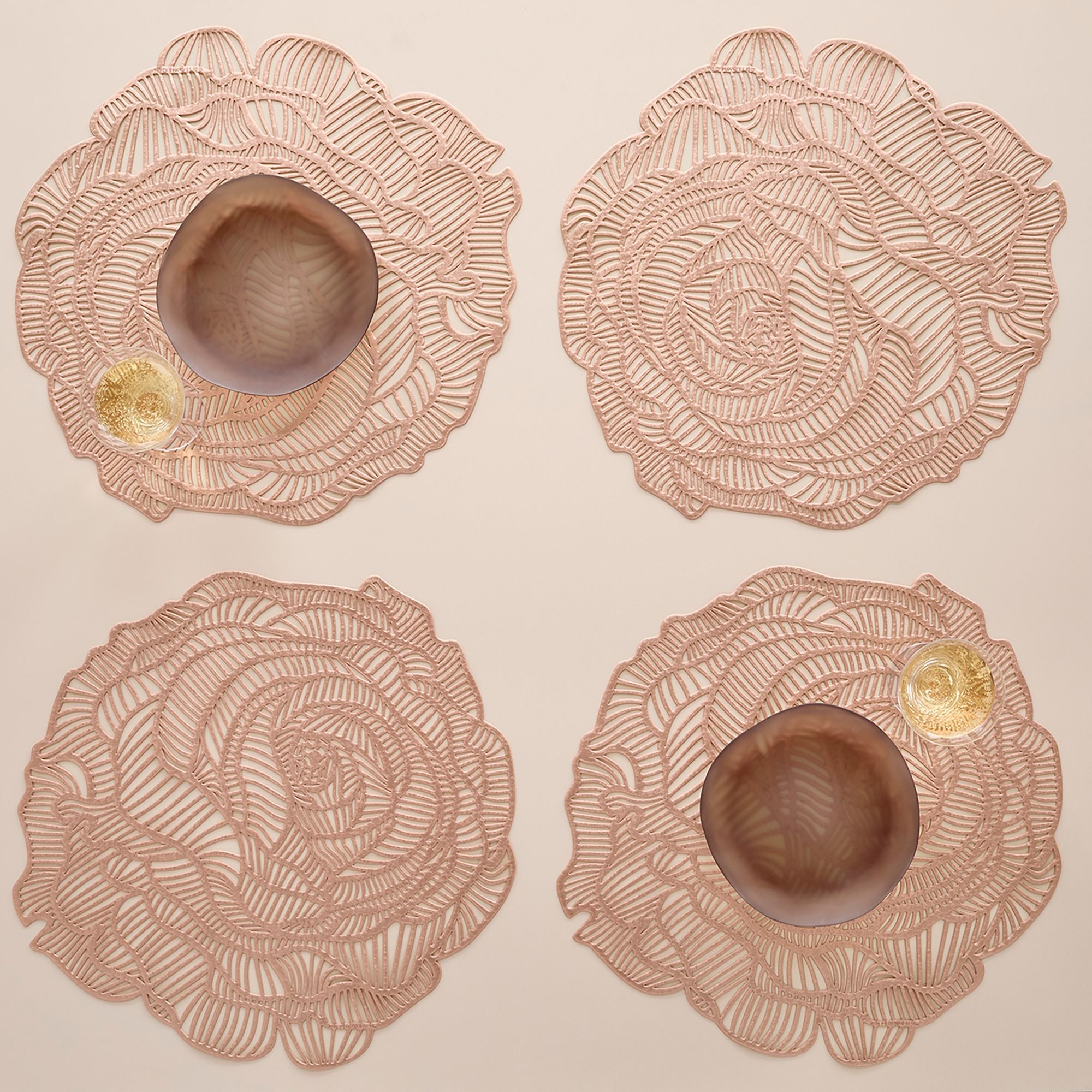 Rose Pressed Rose Tablemat - Set of 6