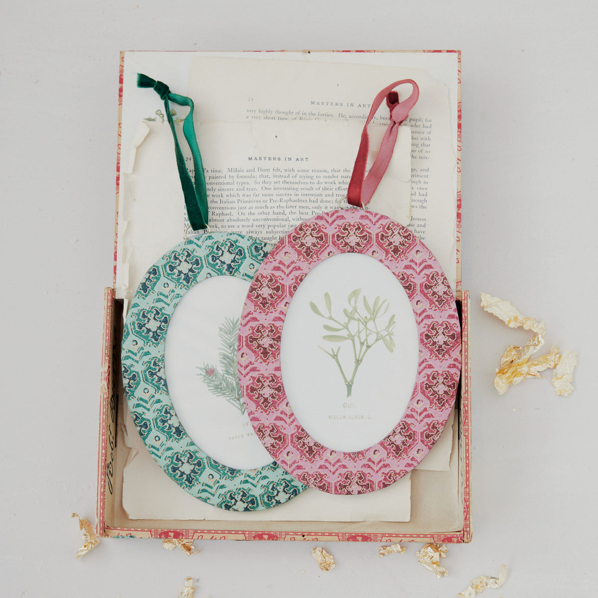 Photo Frame Ornament with Velvet Ribbon Hanger