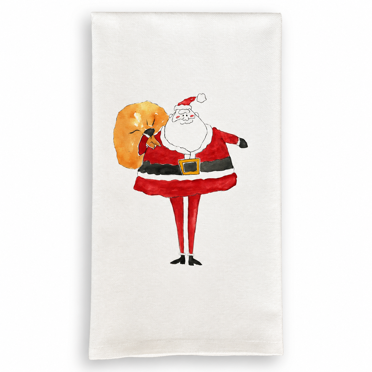 Skinny Santa Dish Towel