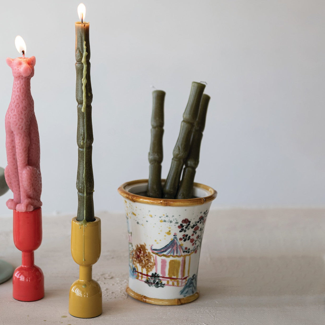 Bamboo Shaped Taper Candles