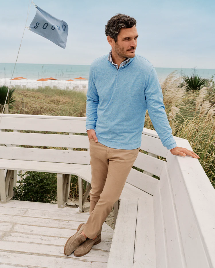 Pircio Dri-Release Heathered 1/4 Zip Pullover