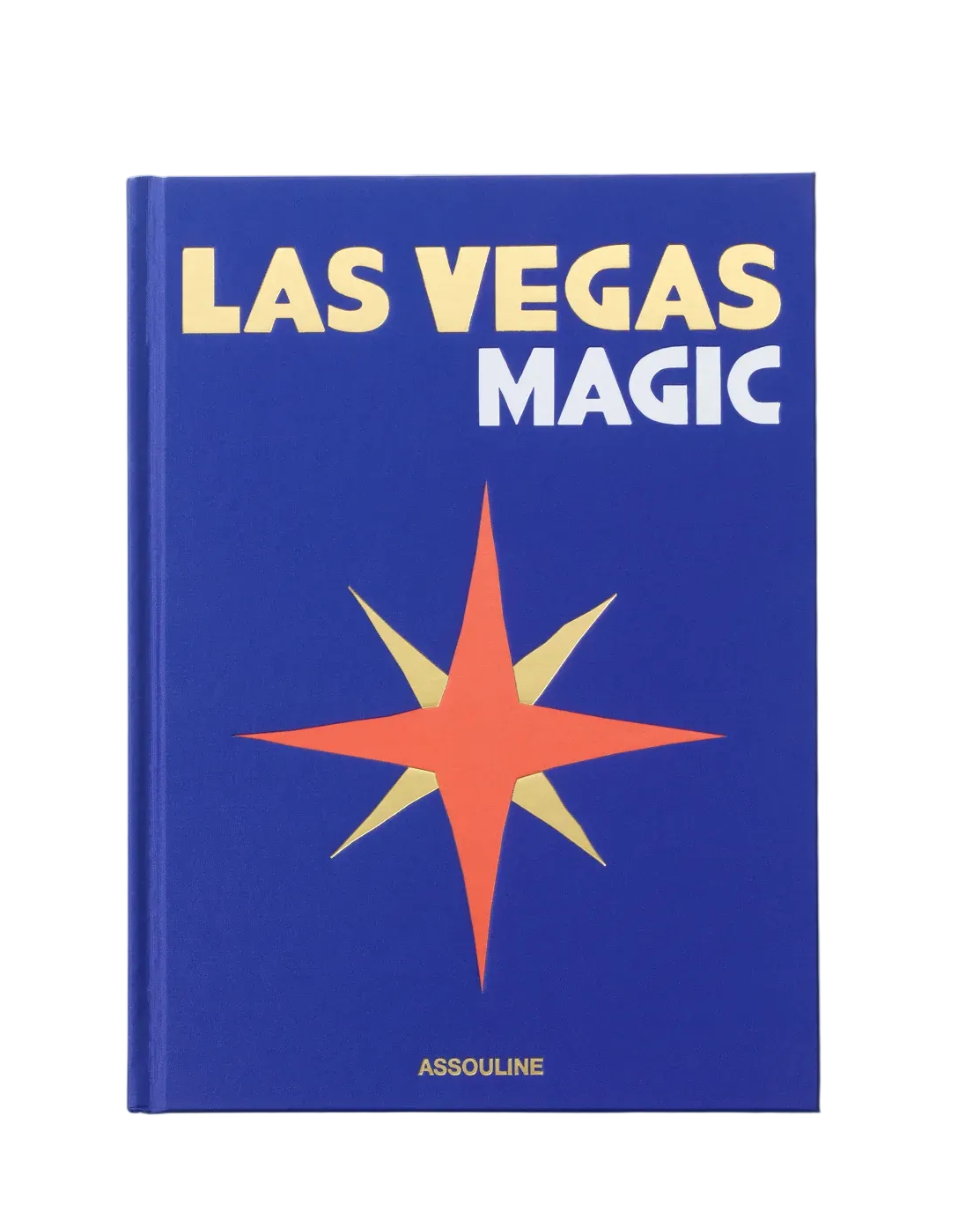 Book titled 'Las Vegas Magic' with a blue cover and star design on a white background