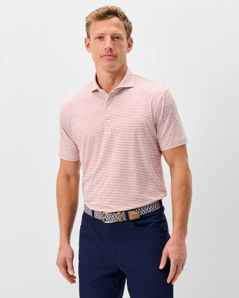 Seymour Stripe Performance Featherweight Polo
