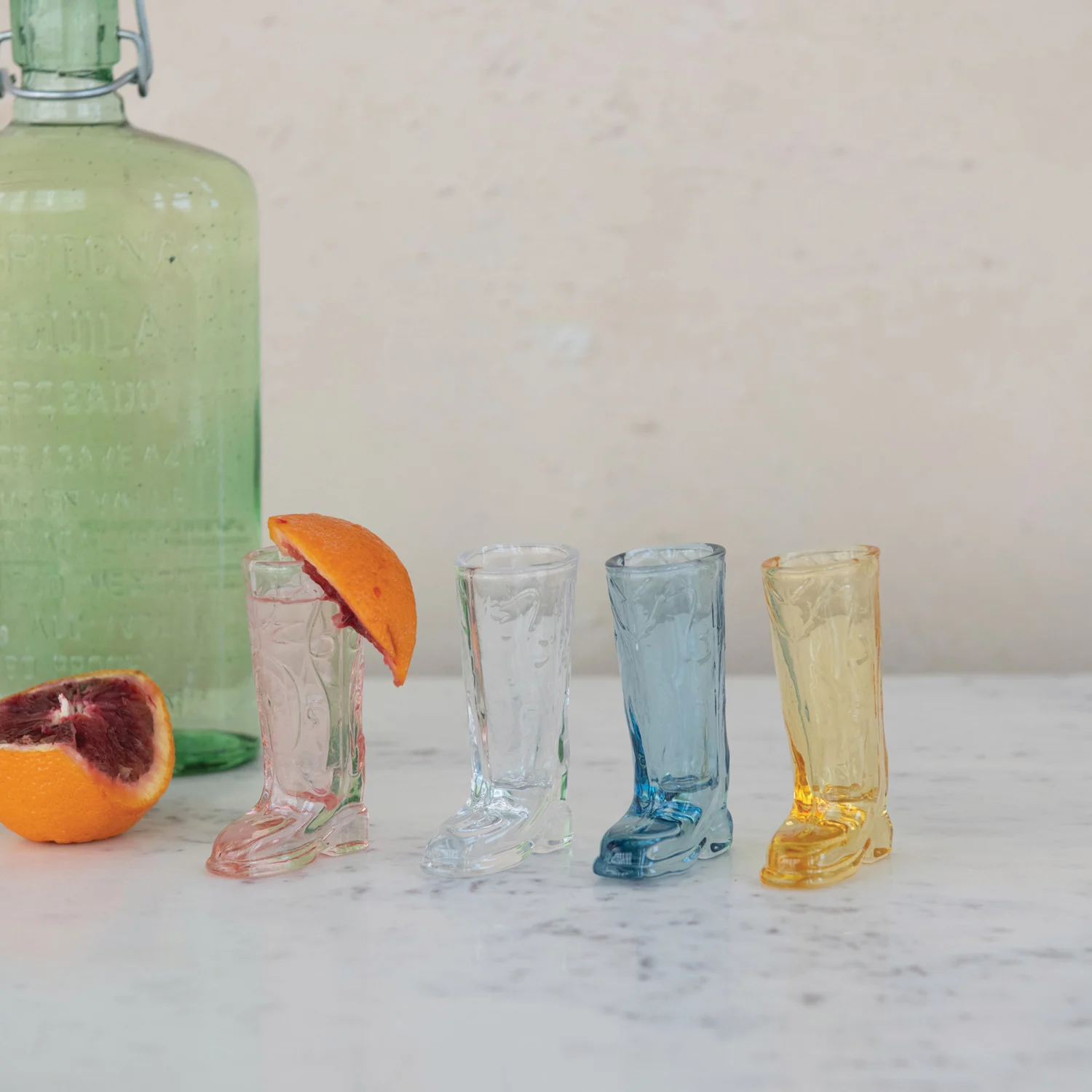 Glass Cowboy Boot Shot Glass