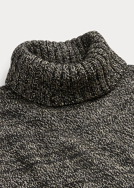 Marled Wool-Blend Turtleneck Sweater