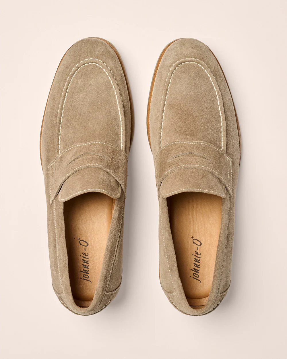 J-Flex Suede Penny Loafer - Stone