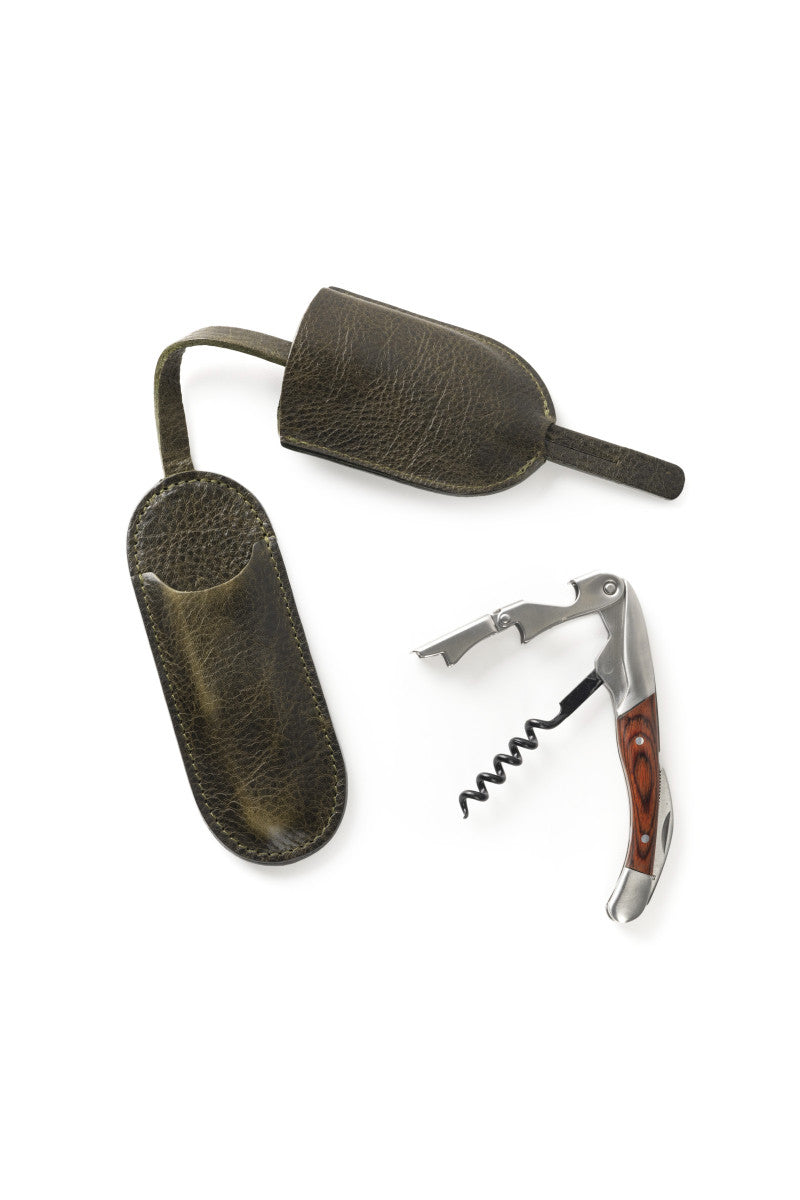 Wine Corkscrew Holder Titan Milled Olive