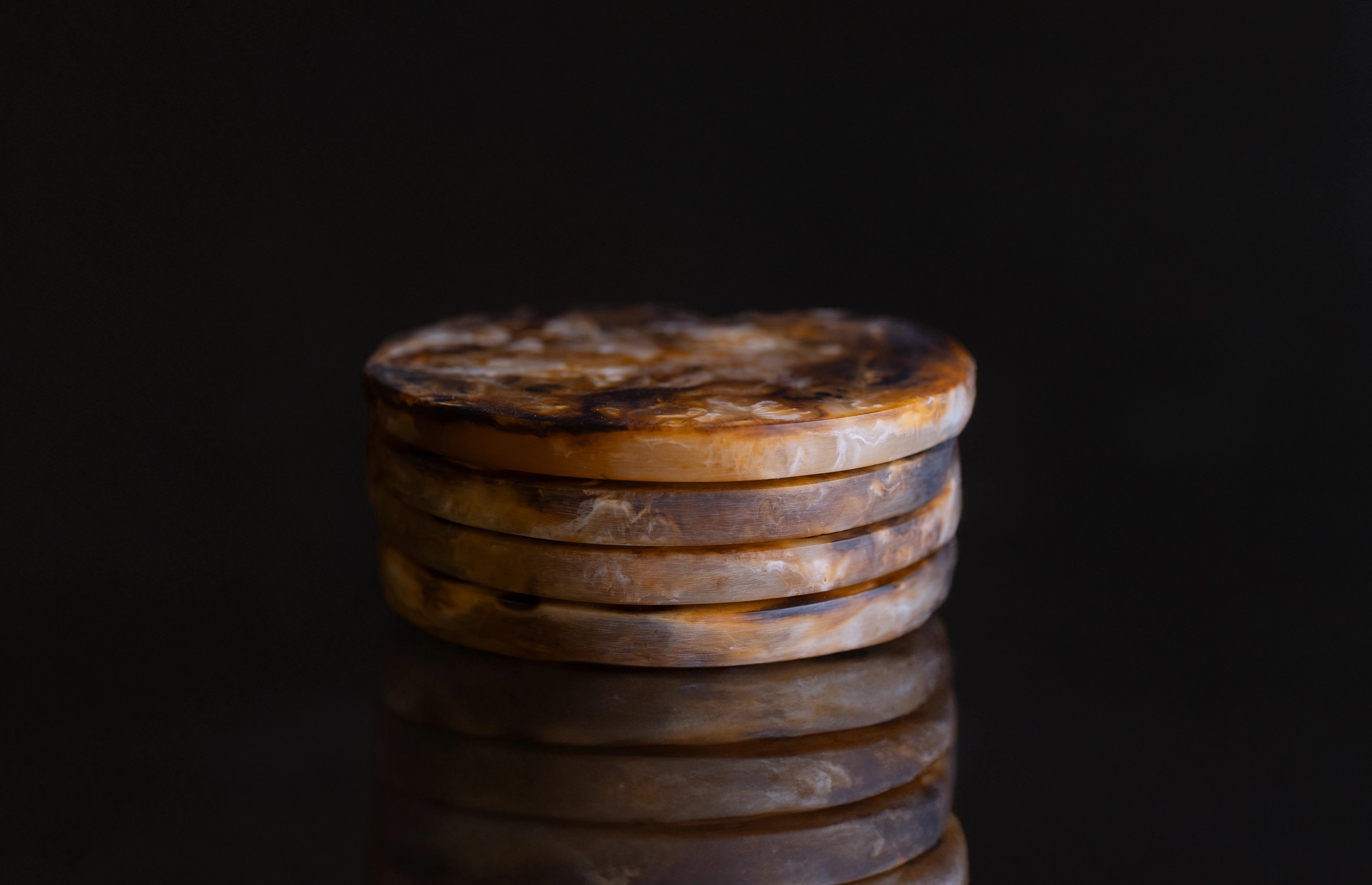 Tortoiseshell Round Coasters