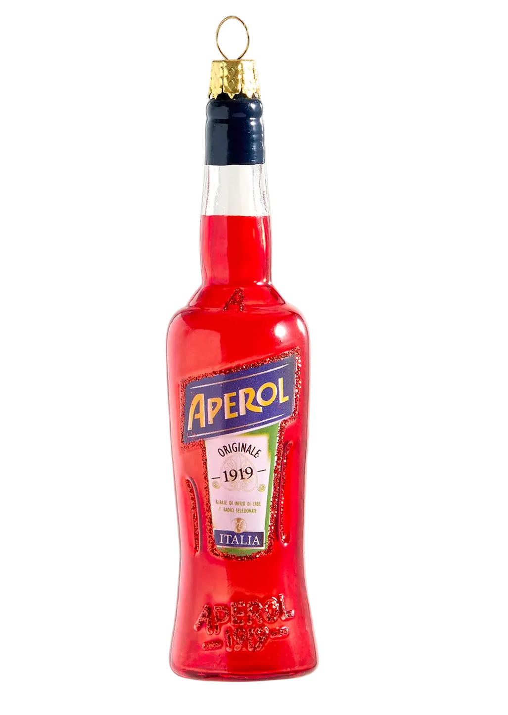 Aperol bottle on a white background
