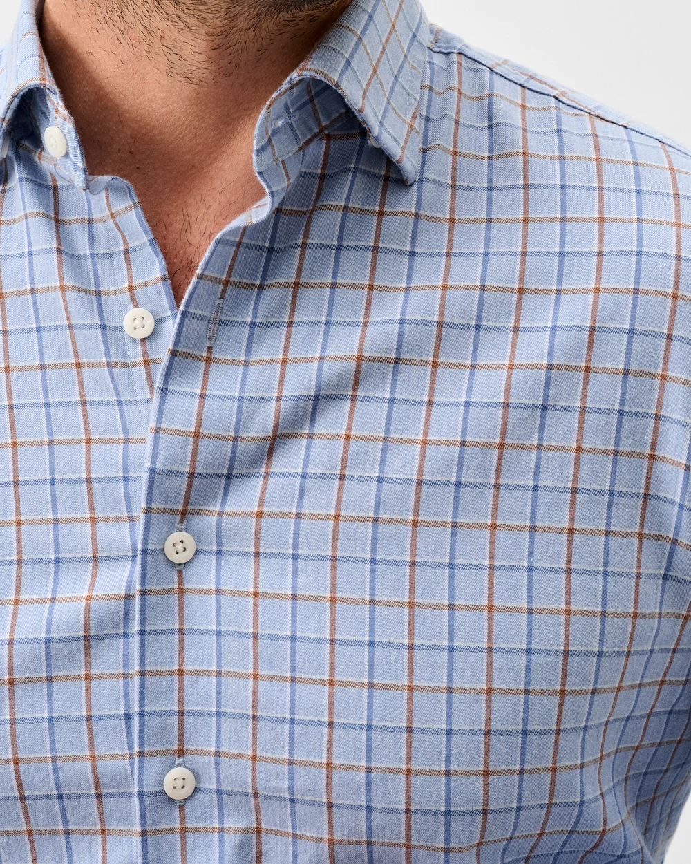 Chestnut Pane Natural Performance Button Down Shirt