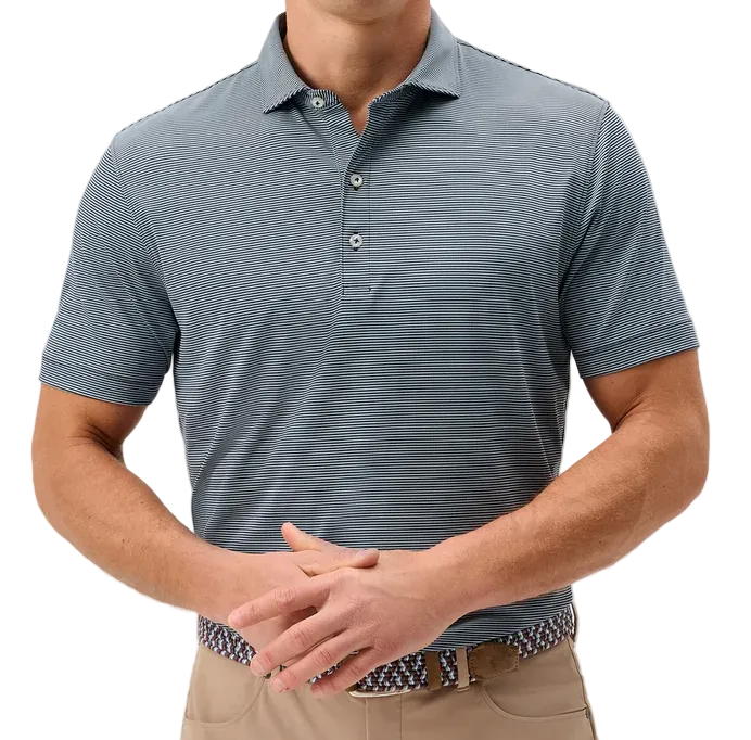 Lyndon Stripe Performance Jersey Polo