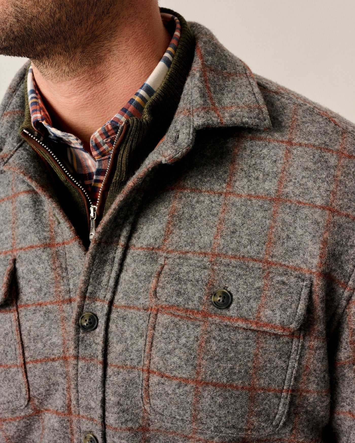 McDowell Wool Quilt-Lined Shacket