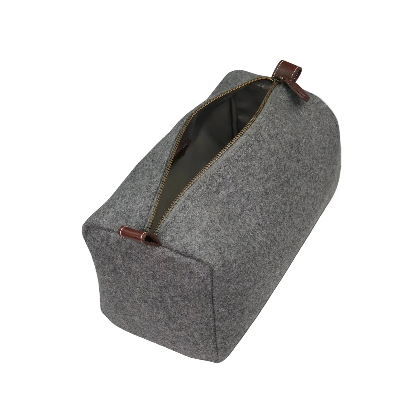 Georgia "G" Grey Woolen Dopp Kit