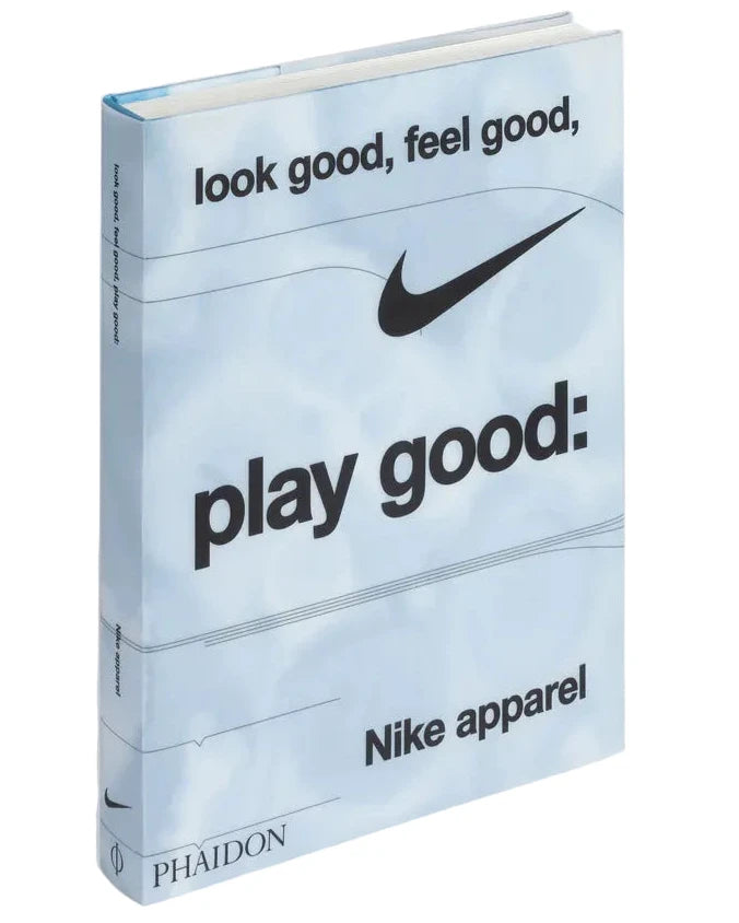 Book titled 'play good' by Nike on a light gray background