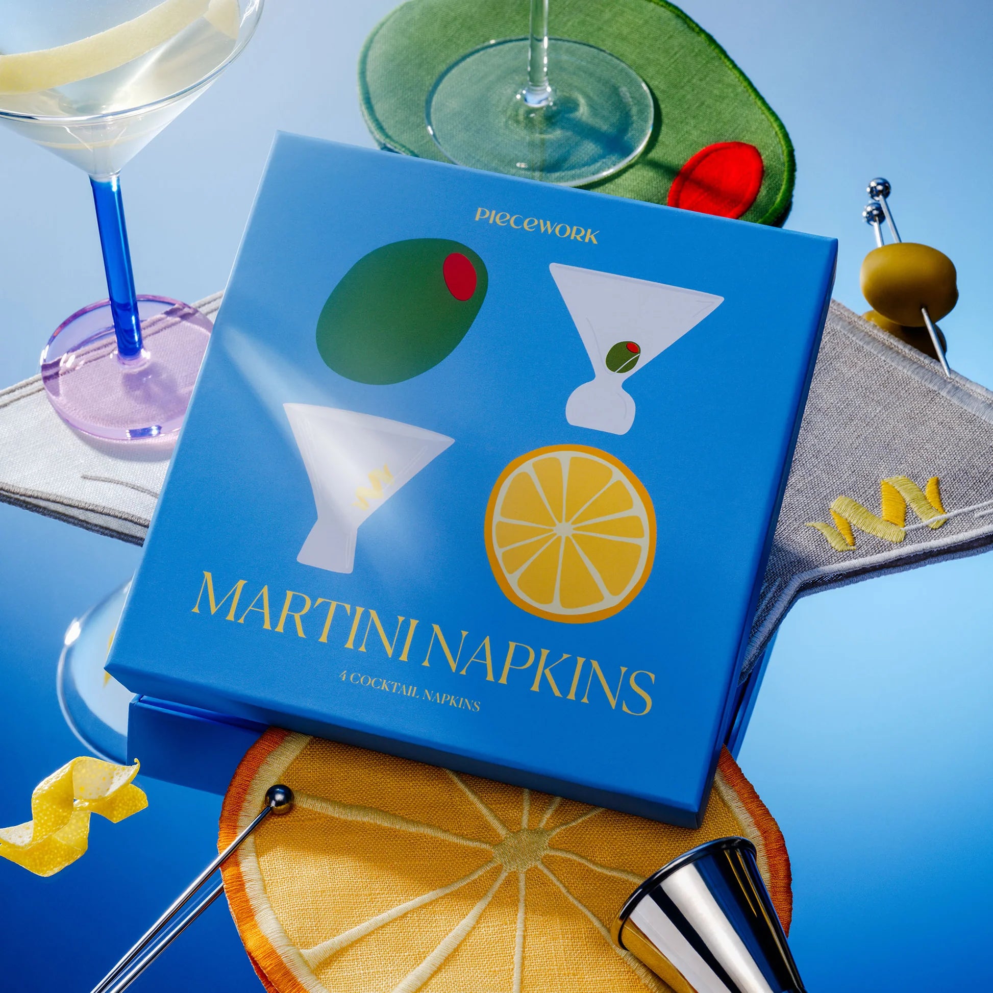 Martini Cocktail Napkins (Set of Four)