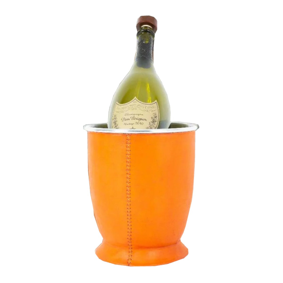 Botella Leather Champagne Bucket - Orange