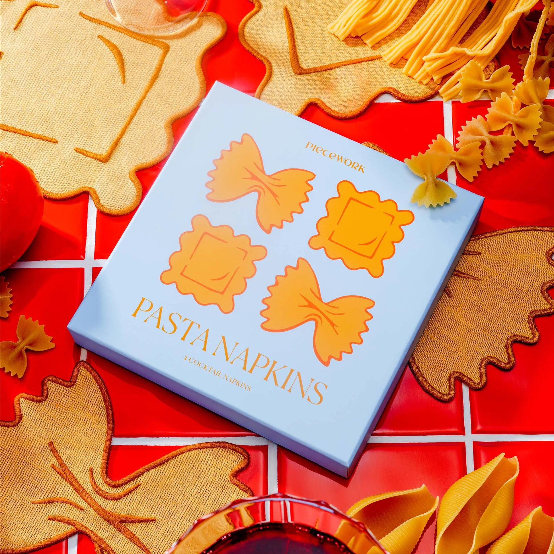 Pasta Cocktail Napkins (Set of Four)