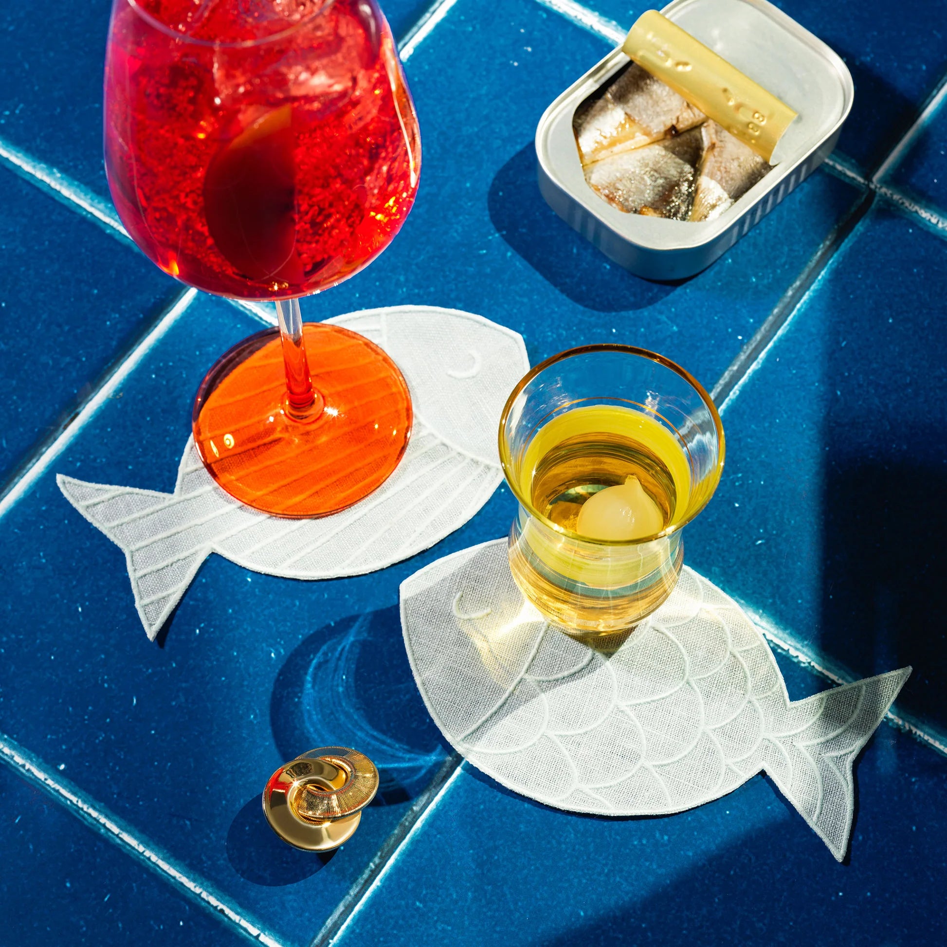 Sardine Cocktail Napkins (Set of Four)