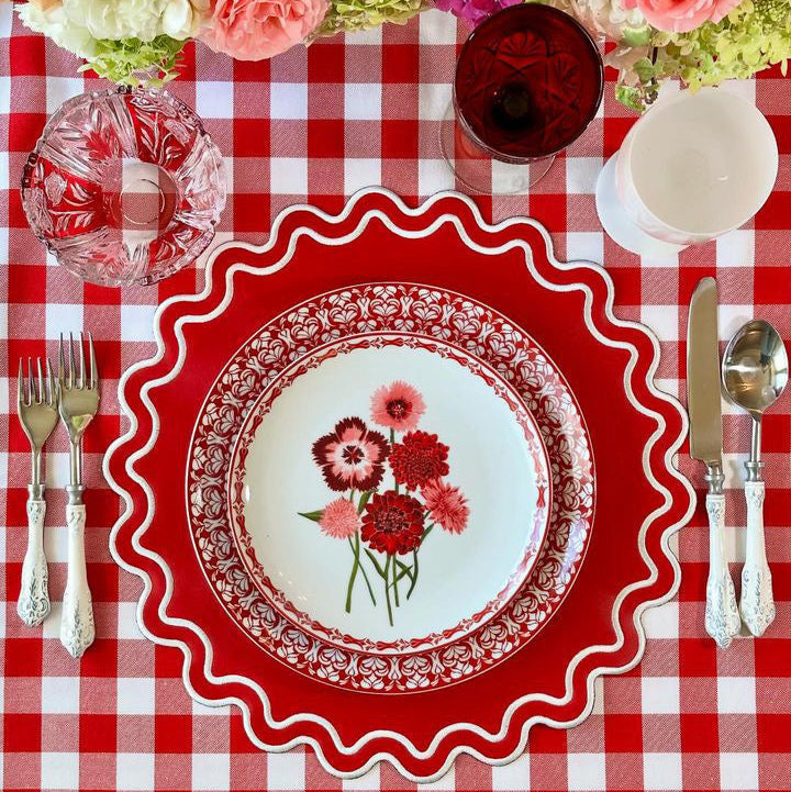 Solace Red Faux Leather Placemat