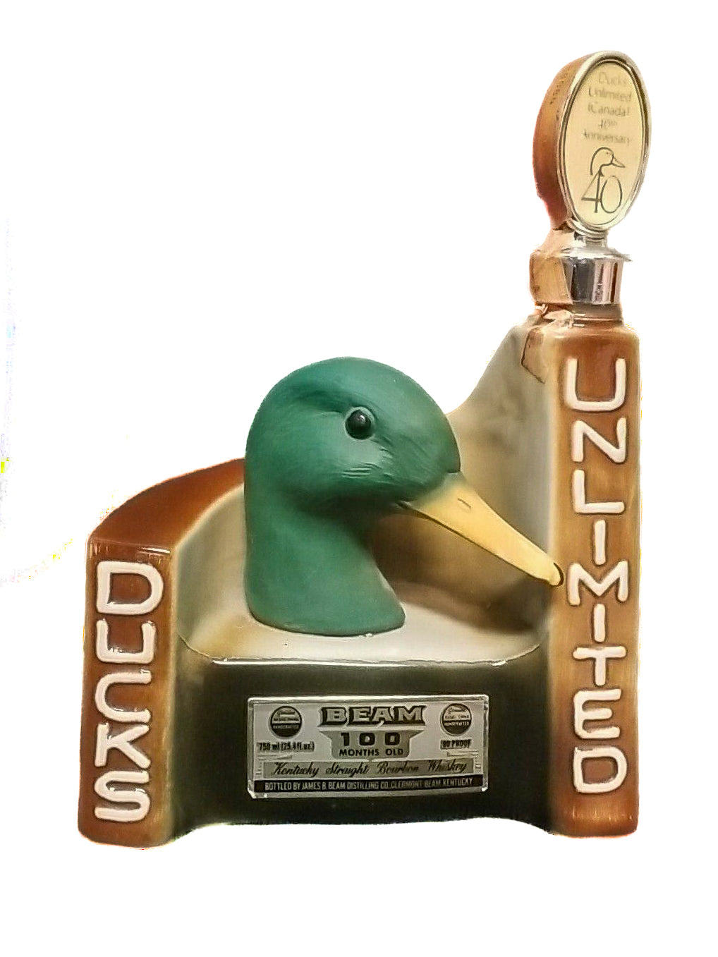 Vintage Jim Beam 1978 Ducks Unlimited Canada 40th Anniversary Decanter