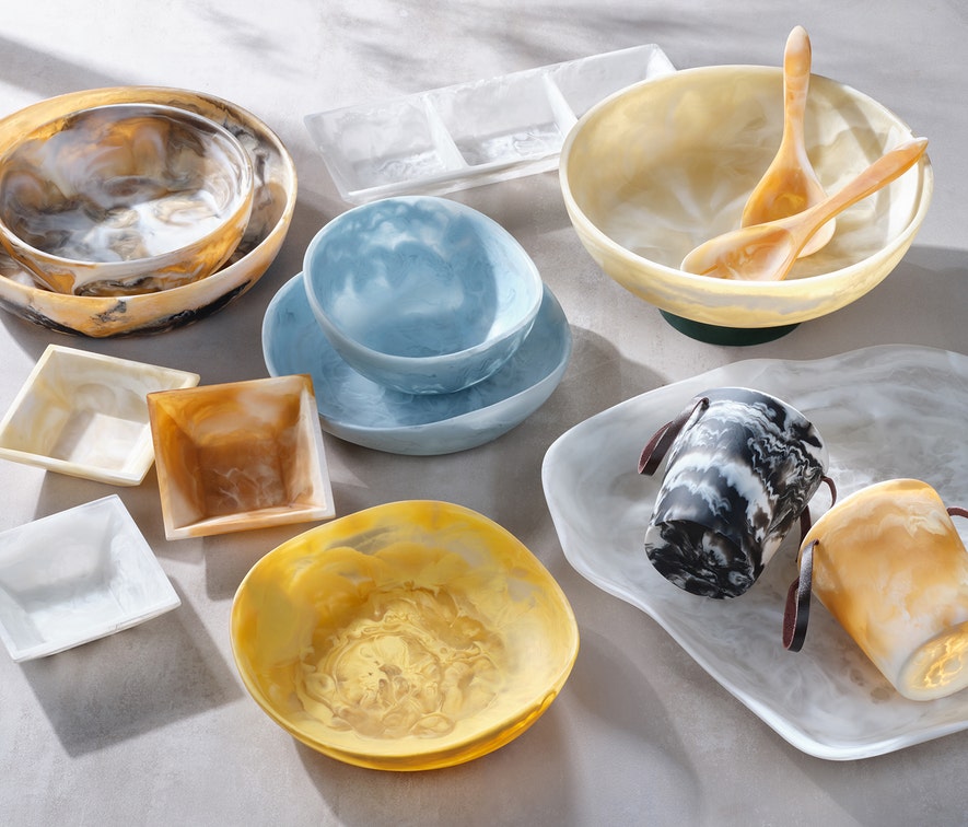 Hugo Black/Tan Swirled Serving Bowl