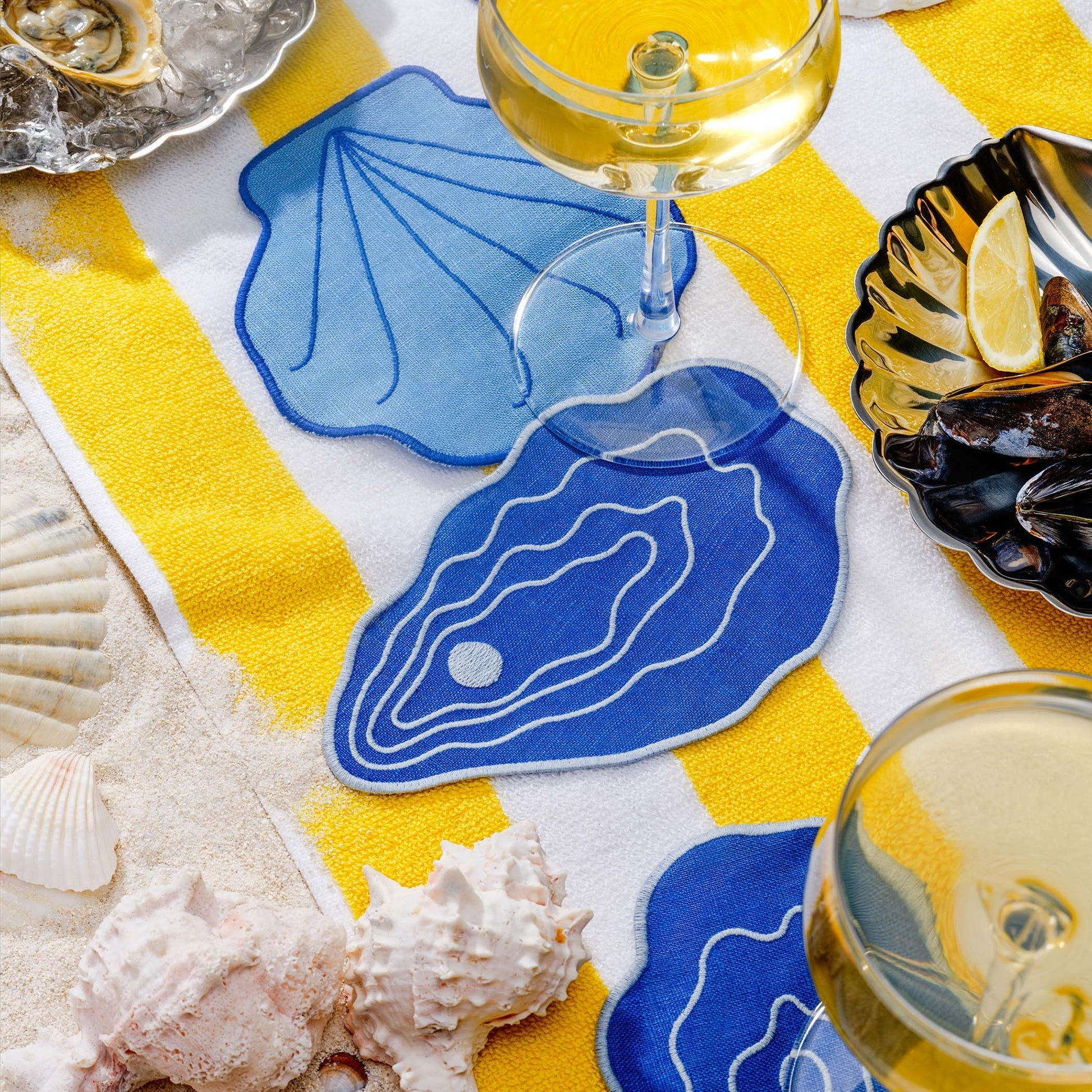 Shell Cocktail Napkins (Set of Four)