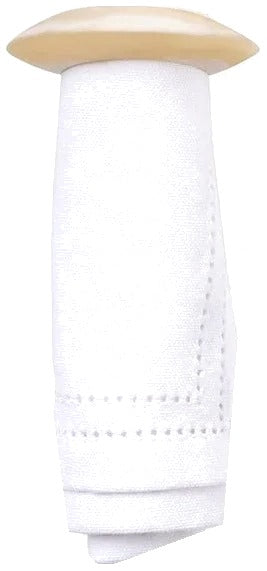 Tansy Ivory Swirled Napkin Rings, Set of 4