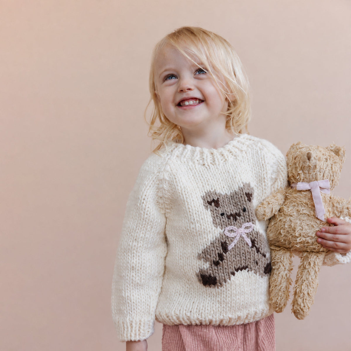 Teddy Bear Sweater - Pink