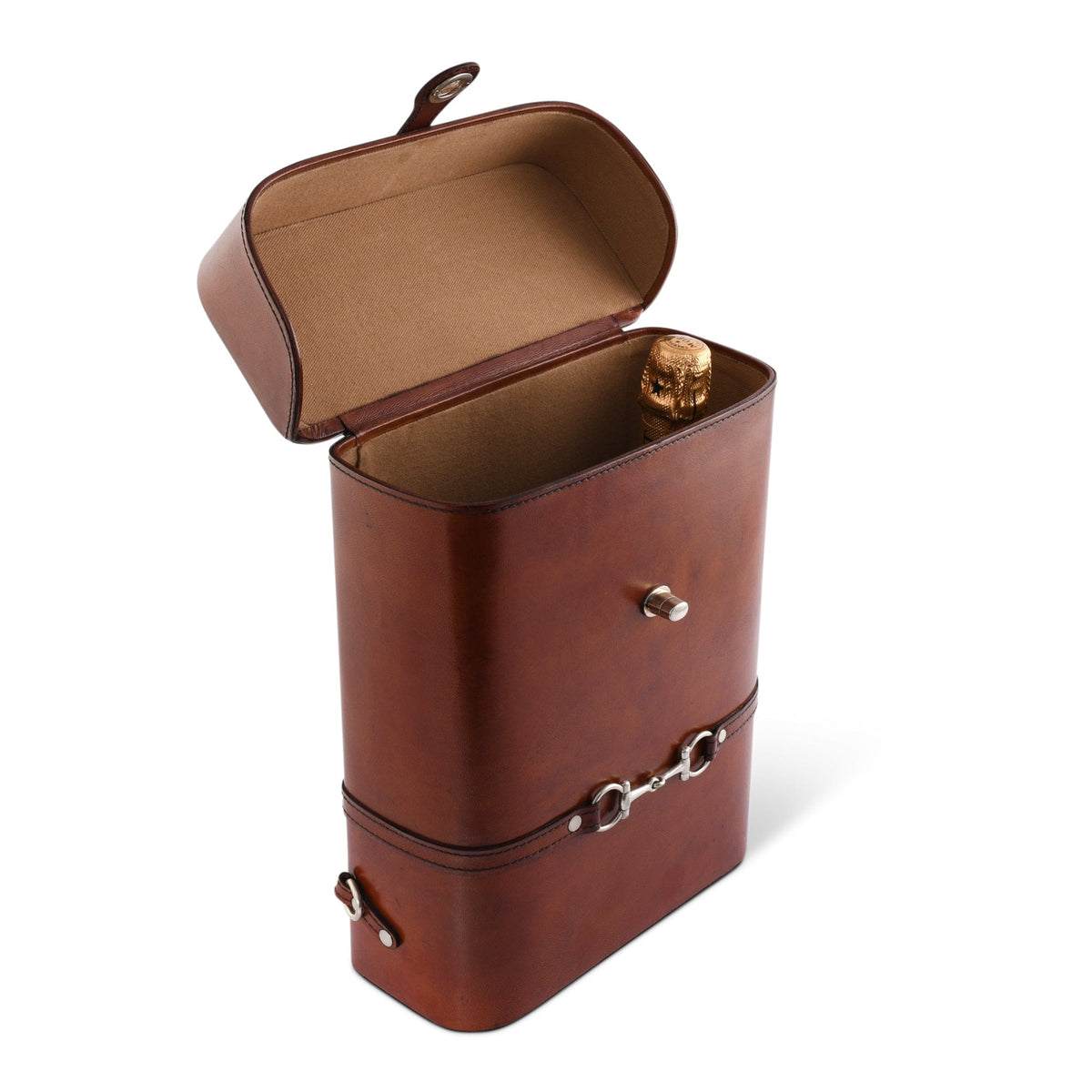 Premium Genuine Leather Double Wine Bottle Carrier