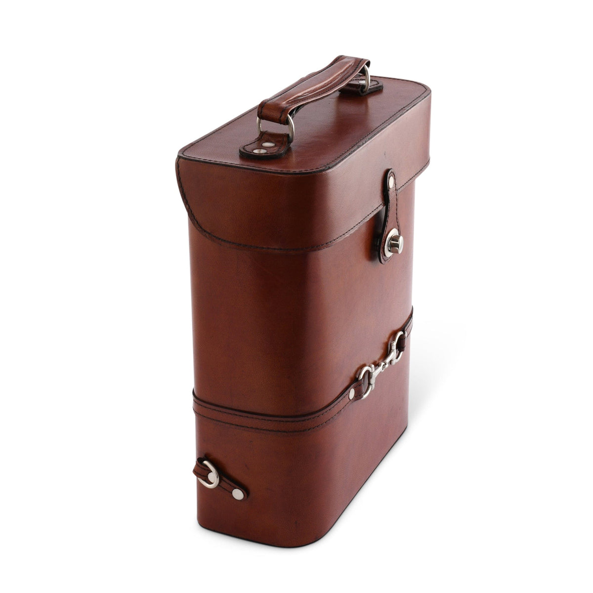 Premium Genuine Leather Double Wine Bottle Carrier