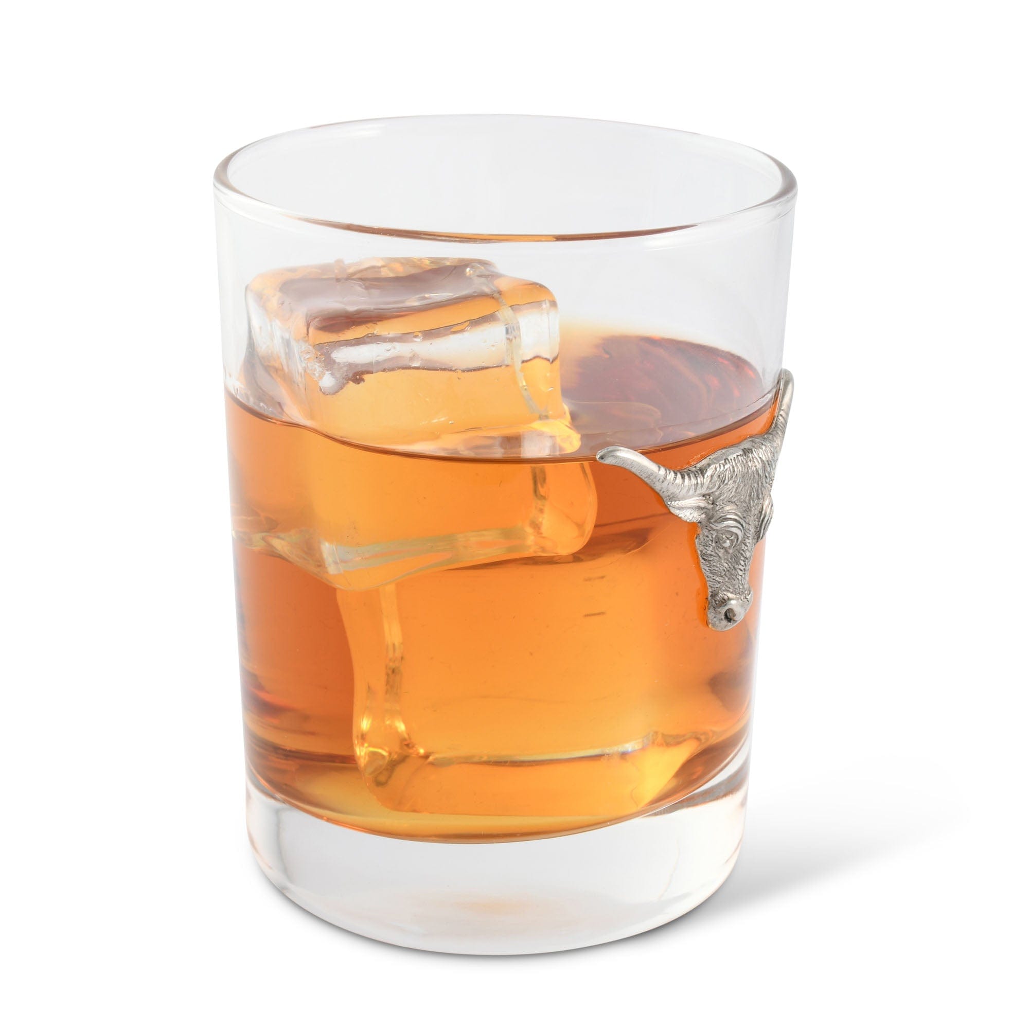 Texas Longhorn Double Old Fashion Glass